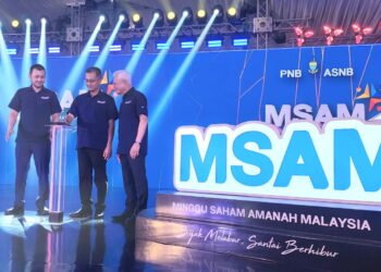 MOHAMAD ADBUL Hamid (tengah) ketika melancarkan gimik sempena Majlis Penutup MSAM 2023 di Setia Fontaines, Bertam, Pulau Pinang hari ini.