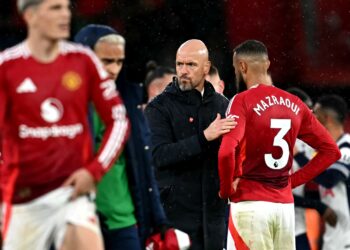 MANCHESTER United mengumumkan Erik Ten Hag telah meninggalkan peranannya sebagai ketua jurulatih pasukan berkenaan.- AFP