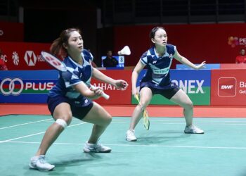 TEOH Mei Xing-Go Pei Kee akan menentang pilihan ketujuh dari China, Jia Yi Fan-Zhang Shu Xian pada aksi pusingan kedua Malaysia Masters 2025 di Axiata Arena, Bukit Jalil, hari ini. - IHSAN BAM