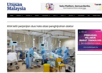 Keratan Utusan Online siaran 23 November 2025.