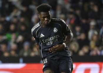 Manchester United sedang memantau pemain tengah Real Madrid, Aurelien Tchouameni sebagai calon pengganti Casemiro pada musim depan. - AFP