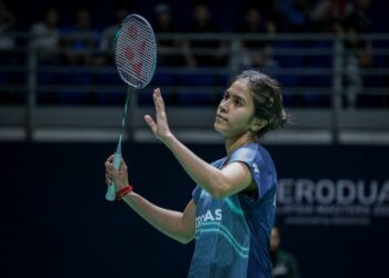 K. Letshanaa gagal meneruskan kemaraan selepas tewas kepada Hina Akechi pada suku akhir Malaysia Masters 2026 di Unifi Arena, Kuala Lumpur, semalam. - UTUSAN/IQBAL ROSLI