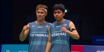 Beregu lelaki negara, Tee Kai Wun-Yap Roy King dinobatkan selaku juara pada Kejohanan Badminton Korea Masters di Asan, Korea Selatan, hari ini. - IHSAN MAXBAD