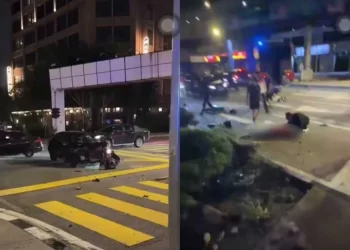 TANGKAP layar sebuah lori Jabatan Imigresen Malaysia (Imigresen) yang dipercayai terbabas sebelum merempuh beberapa individu, awal pagi tadi.