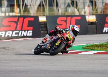 AKSI Wan Adra Mikayla Wan Mohd Muzri pada perlumbaan SIC Ohvale Championship 2026.-IHSAN PENGANJUR