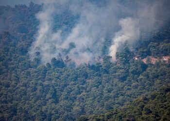 LOKASI dua helikopter bertembung di Psatha. - AFP
